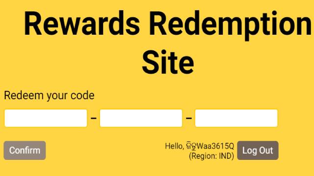 Free Fire Reward redemption site