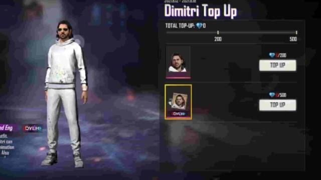 Dimitri Character in Free Fire