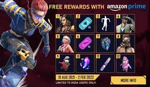Free Fire amazon prime Rewards