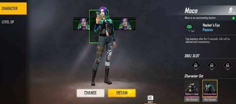 free fire moco character