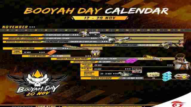 Free Fire Booyah Day 2021 Event Calender