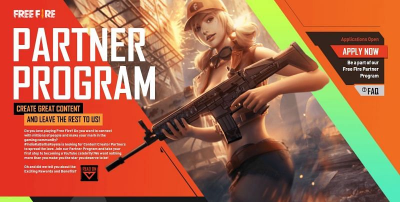 how to join free fire patner program