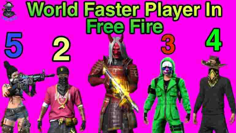 Top 5 Fastest Free Fire Player in the World