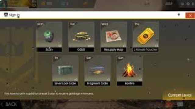 Rewards For Creating Guild in Free Fire MAX